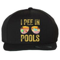 Vintage I Pee In Pools Funny Wool Snapback Cap