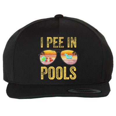 Vintage I Pee In Pools Funny Wool Snapback Cap