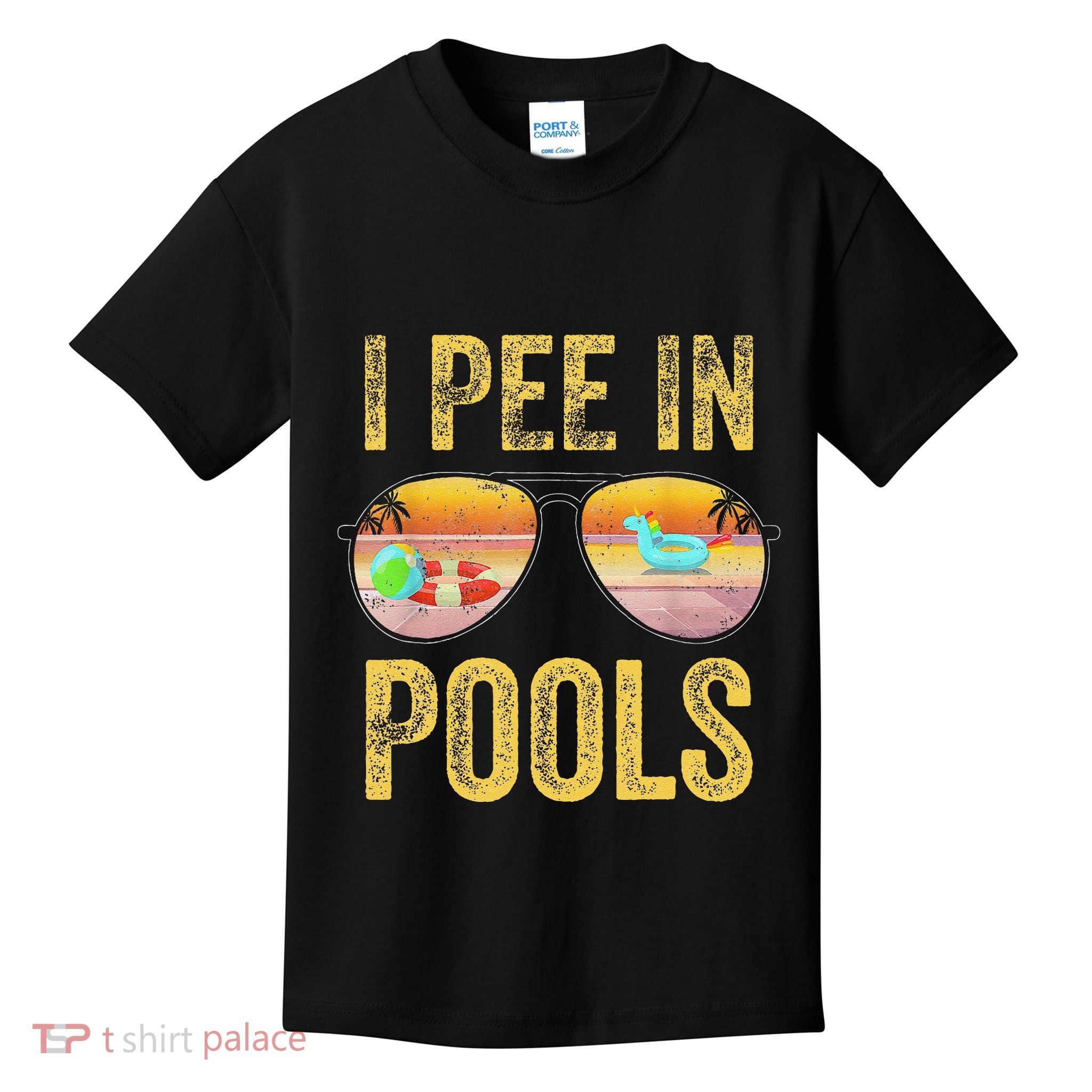Vintage I Pee In Pools Funny Kids T-Shirt