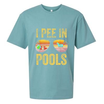 Vintage I Pee In Pools Funny Sueded Cloud Jersey T-Shirt