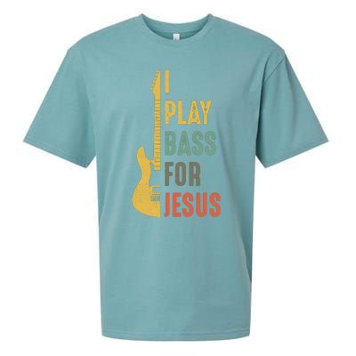 Vintage I Play Bass For Jesus Guitar Lover Gift Sueded Cloud Jersey T-Shirt