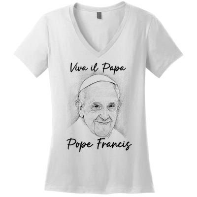 Viva Il Papa Pope Francis  Women's V-Neck T-Shirt