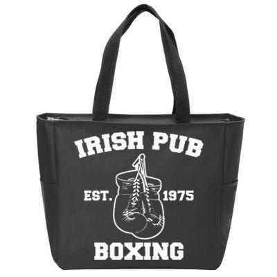 Vintage Irish Pub Est 1975 Boxing Day Zip Tote Bag