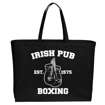 Vintage Irish Pub Est 1975 Boxing Day Cotton Canvas Jumbo Tote