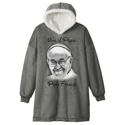 Viva Il Papa Pope Francis 1936-2025 Memorial Hooded Wearable Blanket