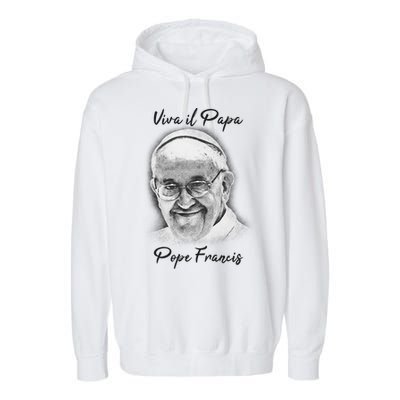 Viva Il Papa Pope Francis 1936-2025 Memorial Garment-Dyed Fleece Hoodie