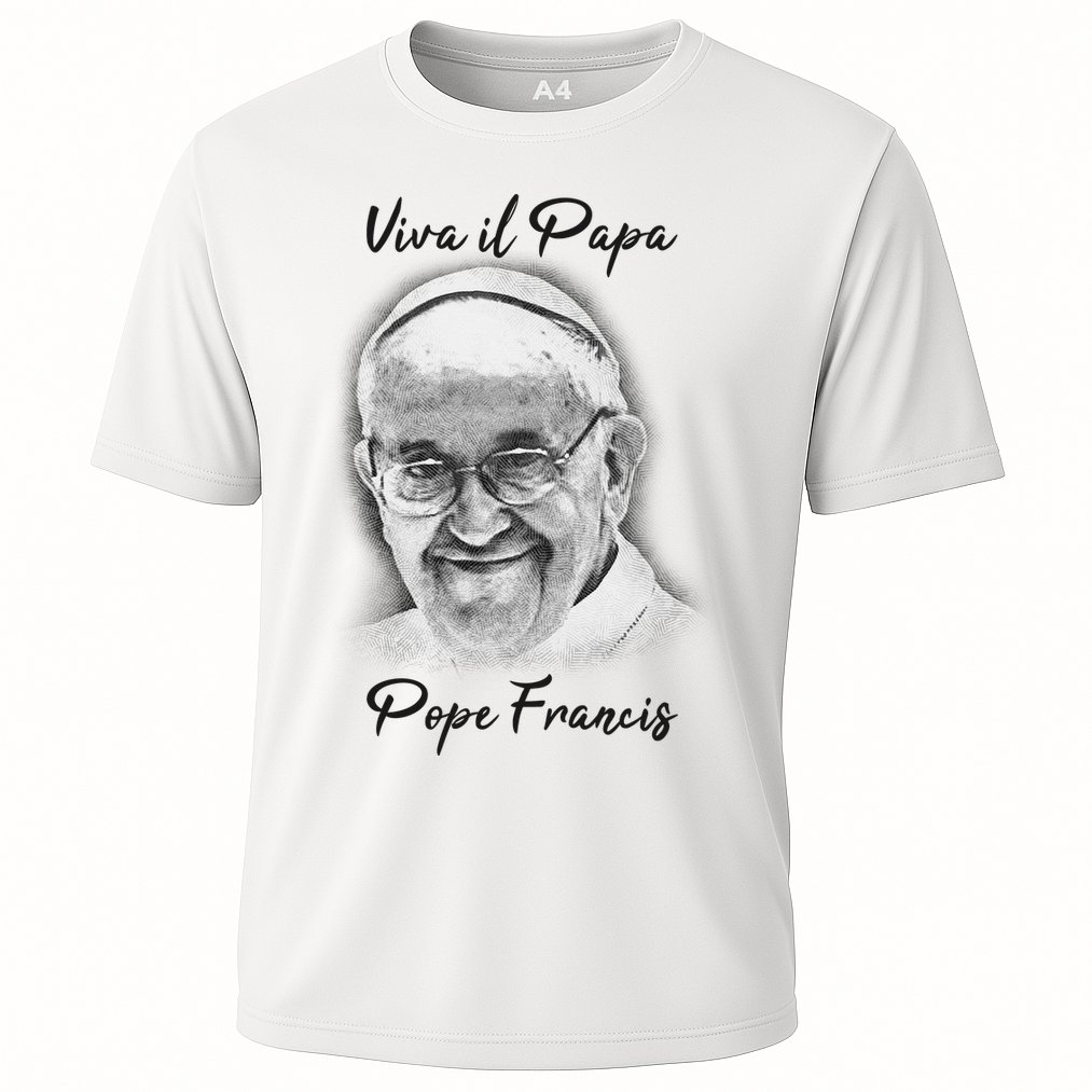 Viva Il Papa Pope Francis 1936-2025 Memorial Cooling Performance Crew T-Shirt