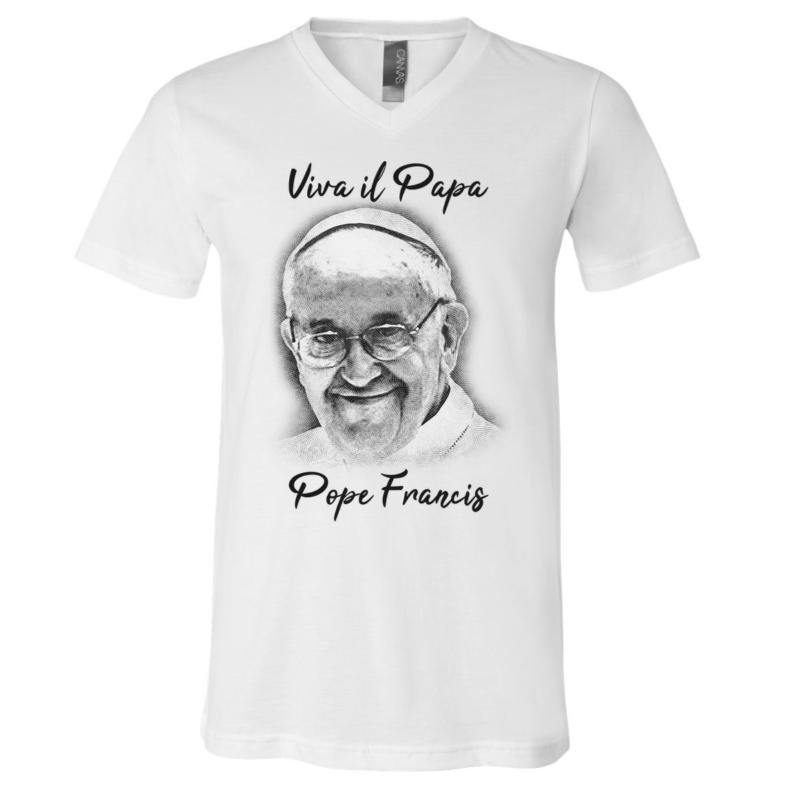 Viva Il Papa Pope Francis 1936-2025 Memorial V-Neck T-Shirt
