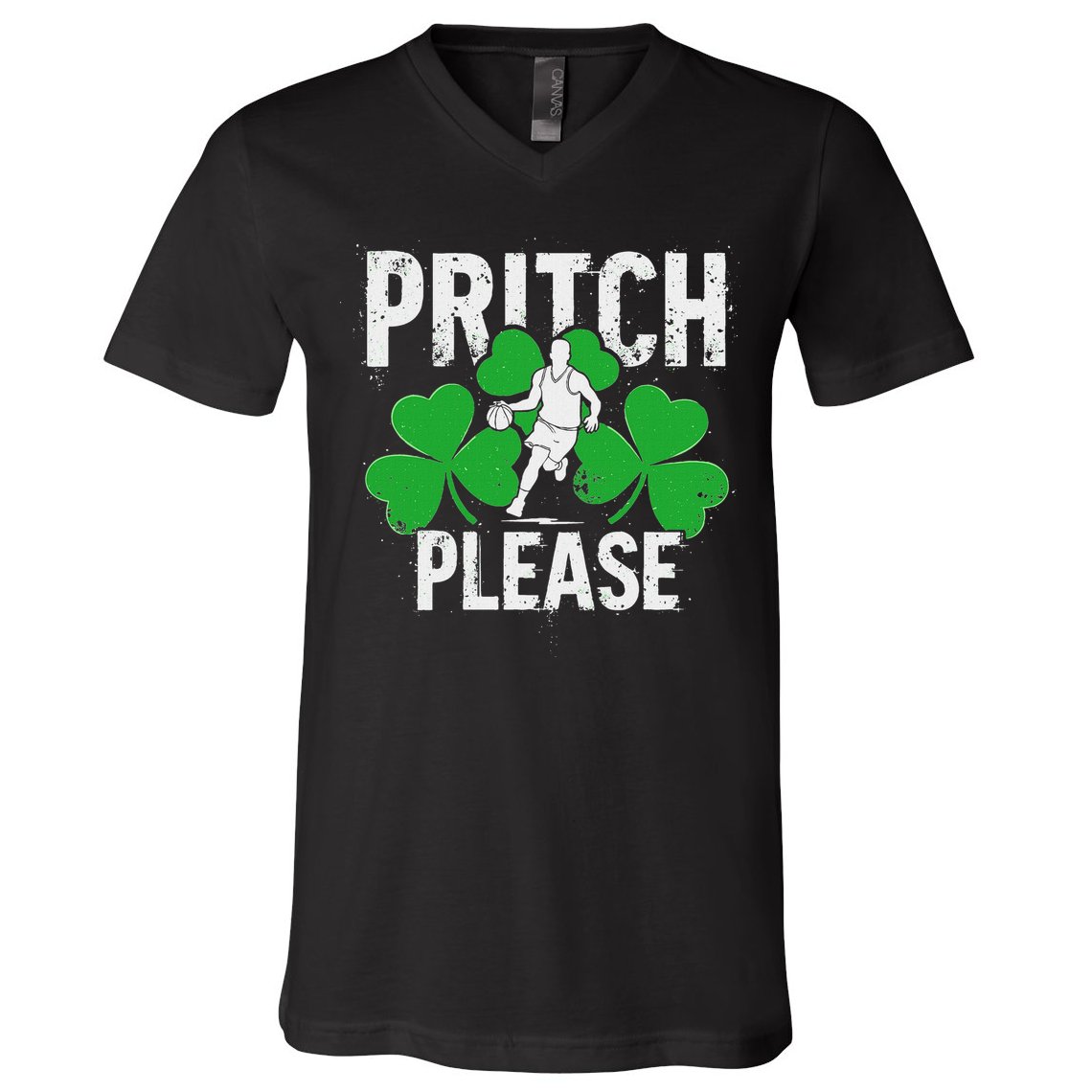 Vintage Irish Pritch Please Basketball V-Neck T-Shirt