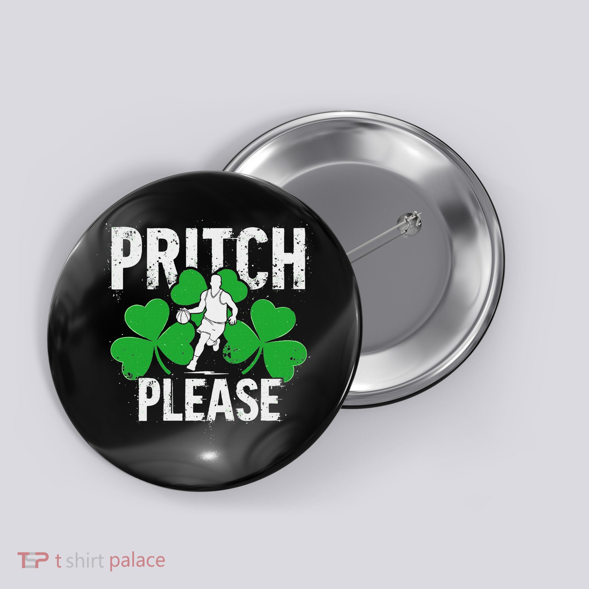 Vintage Irish Pritch Please Basketball Button