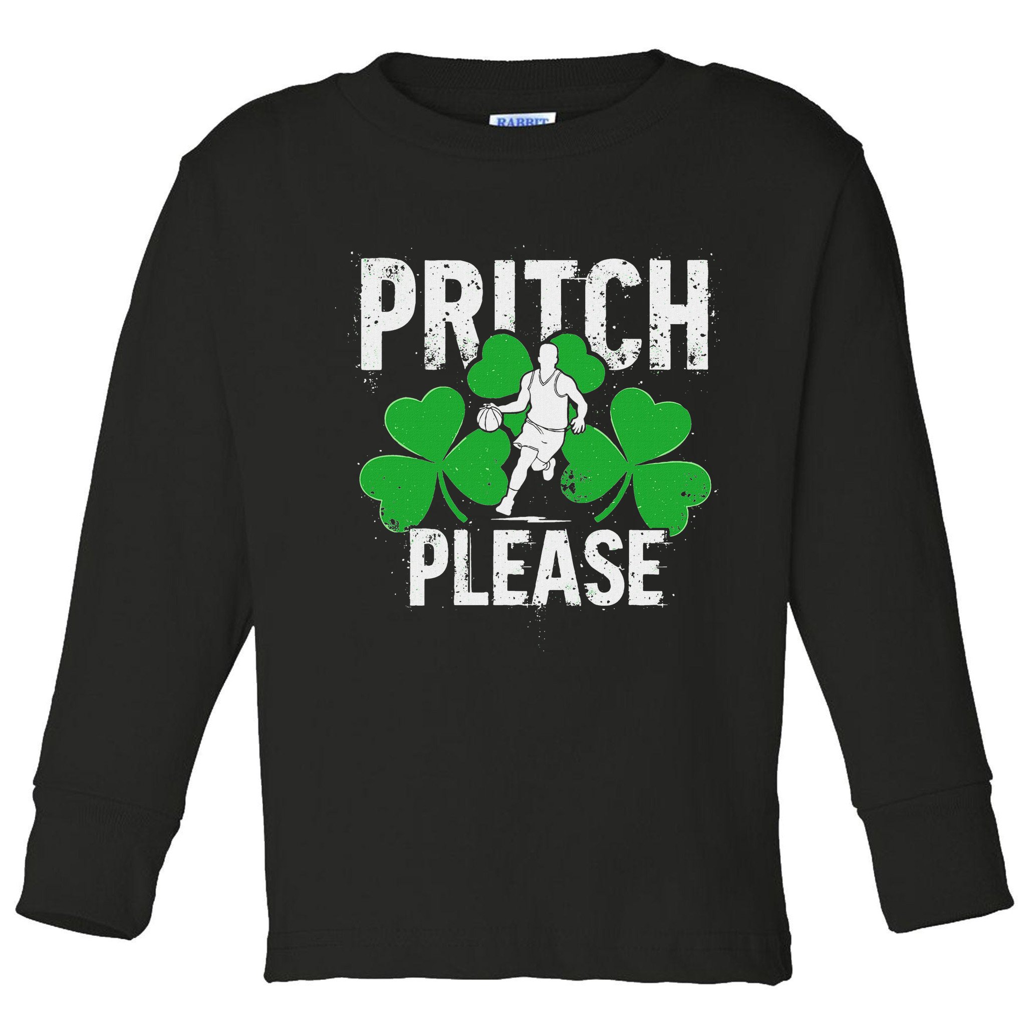 Vintage Irish Pritch Please Basketball Toddler Long Sleeve Shirt