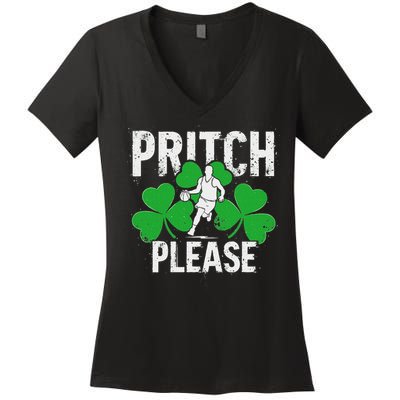 Vintage Irish Pritch Please Basketball Women's V-Neck T-Shirt