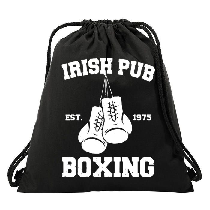 Vintage Irish Pub Est 1975 Boxing Day Tees Drawstring Bag