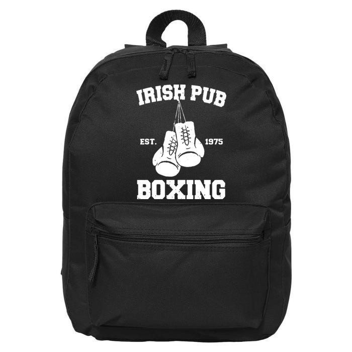 Vintage Irish Pub Est 1975 Boxing Day Tees 16 in Basic Backpack