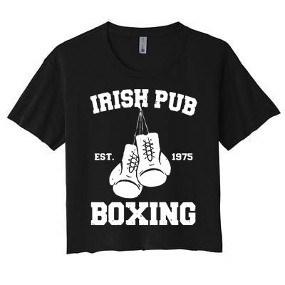 Vintage Irish Pub Est 1975 Boxing Day Tees Women's Crop Top Tee