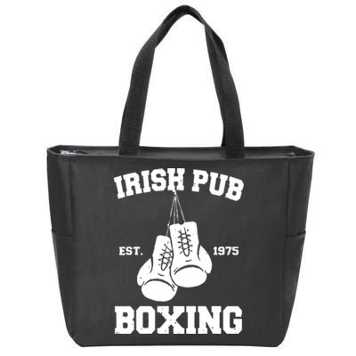 Vintage Irish Pub Est 1975 Boxing Day Tees Zip Tote Bag