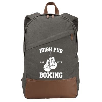 Vintage Irish Pub Est 1975 Boxing Day Tees Cotton Canvas Backpack