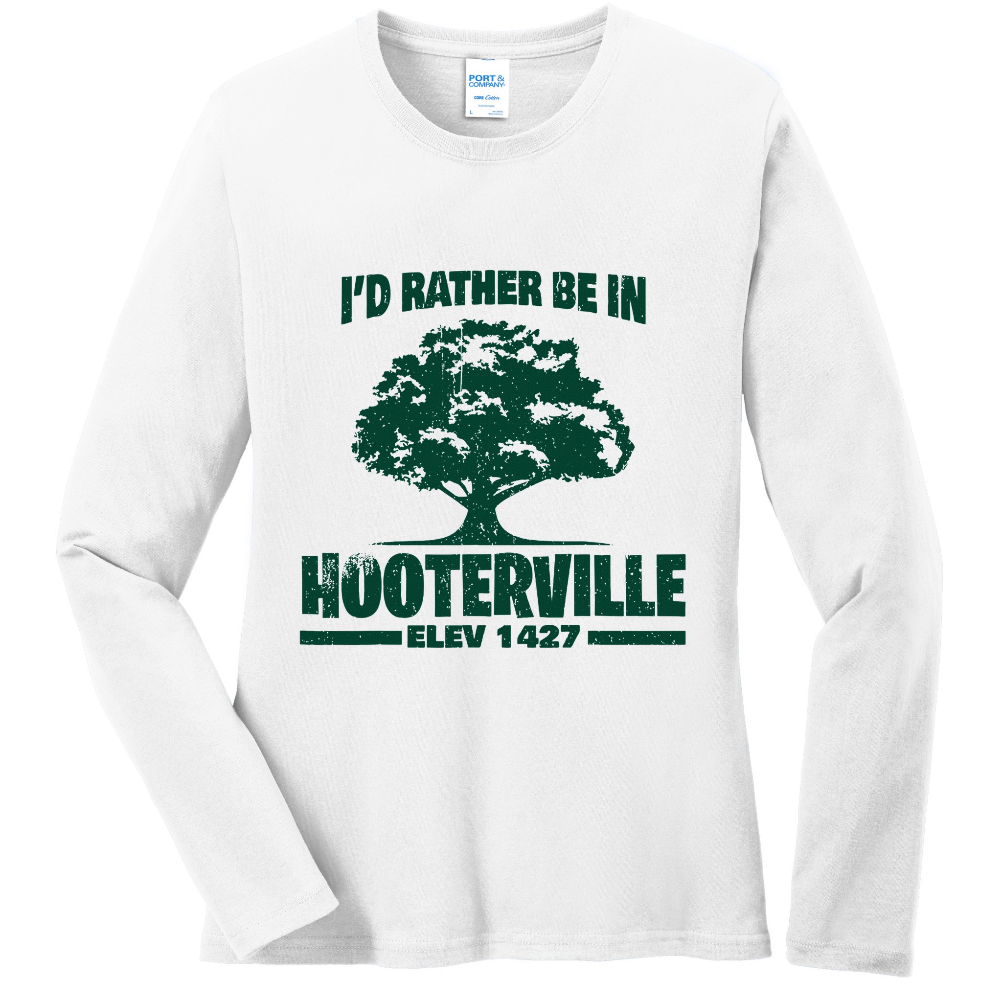 Vintage ID Rather Be In Hooterville 1427 Ladies Long Sleeve Shirt
