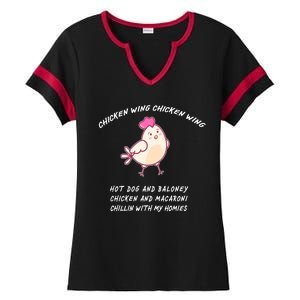 Viral Chicken Wing Chicken Wing Hot Dog & Bologna Song Ladies Halftime Notch Neck Tee