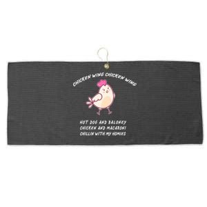 Viral Chicken Wing Chicken Wing Hot Dog & Bologna Song Large Microfiber Waffle Golf Towel