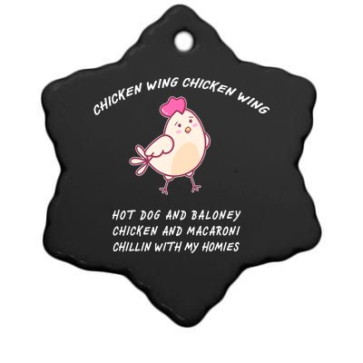 Viral Chicken Wing Chicken Wing Hot Dog & Bologna Song Ceramic Star Ornament