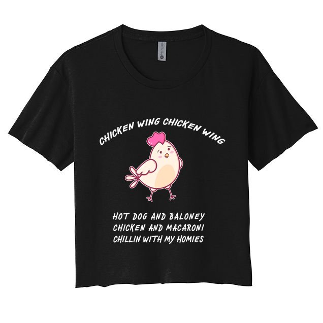 Viral Chicken Wing Chicken Wing Hot Dog & Bologna Song Crop Top