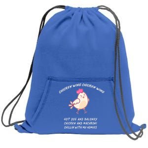 Viral Chicken Wing Chicken Wing Hot Dog & Bologna Song Sweatshirt Cinch Pack Bag