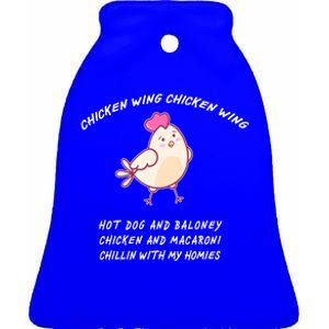 Viral Chicken Wing Chicken Wing Hot Dog & Bologna Song Ceramic Bell Ornament