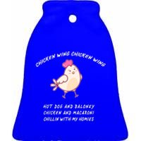 Viral Chicken Wing Chicken Wing Hot Dog & Bologna Song Ceramic Bell Ornament