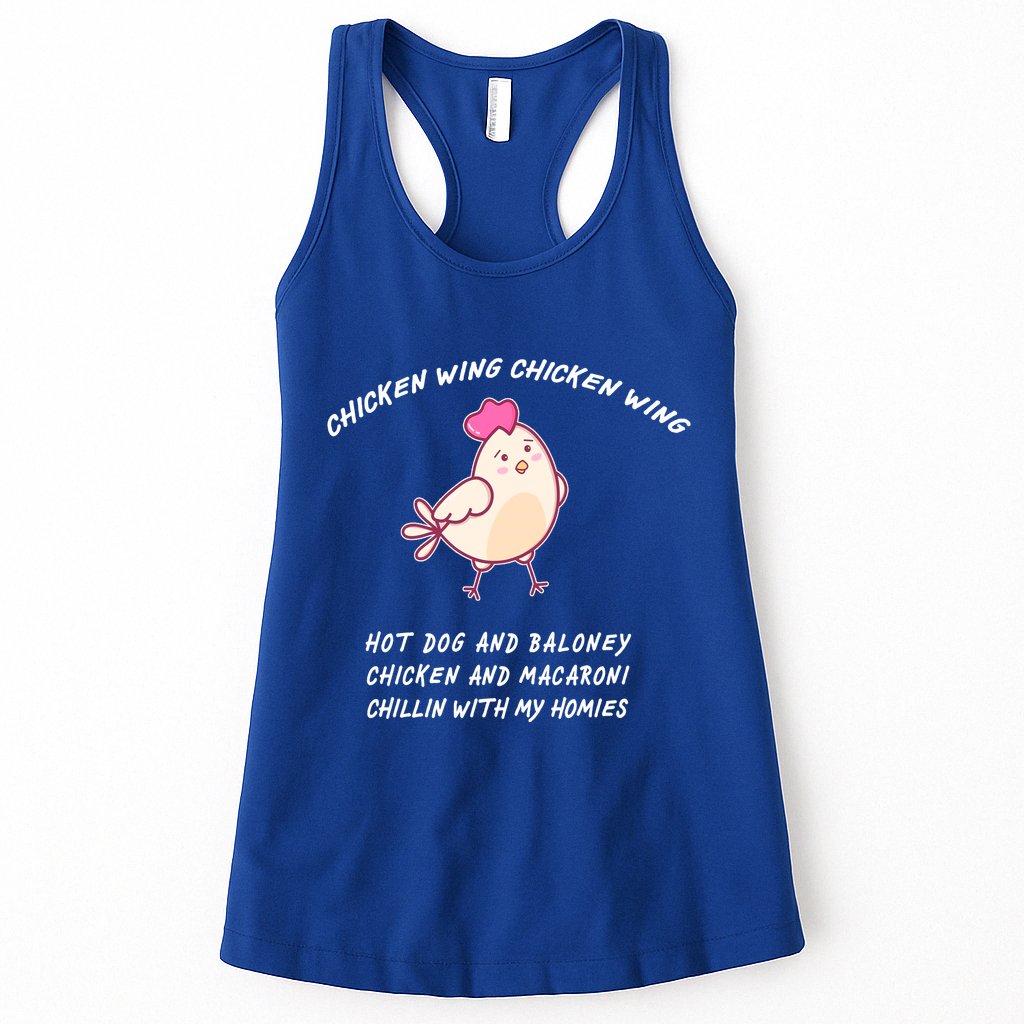 Viral Chicken Wing Chicken Wing Hot Dog & Bologna Song Womens Tank Top
