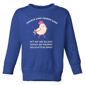 Viral Chicken Wing Chicken Wing Hot Dog & Bologna Song Toddler Sweatshirt