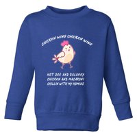 Viral Chicken Wing Chicken Wing Hot Dog & Bologna Song Toddler Sweatshirt