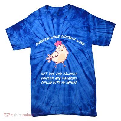 Viral Chicken Wing Chicken Wing Hot Dog & Bologna Song Tie-Dye T-Shirt