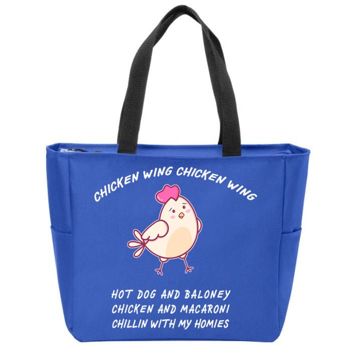 Viral Chicken Wing Chicken Wing Hot Dog & Bologna Song Zip Tote Bag