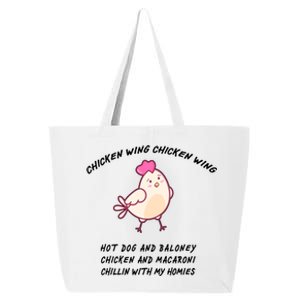 Viral Chicken Wing Chicken Wing Hot Dog & Bologna Song 25L Jumbo Tote