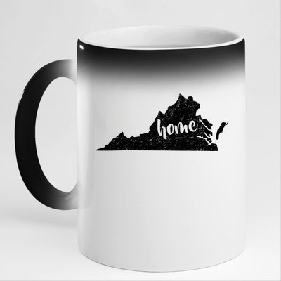 Virginia Home State 11oz Black Color Changing Mug