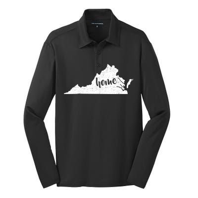 Virginia Home State Silk Touch Performance Long Sleeve Polo