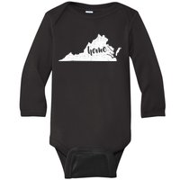 Virginia Home State Baby Long Sleeve Bodysuit