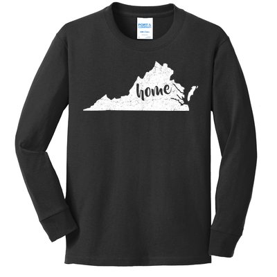 Virginia Home State Kids Long Sleeve Shirt