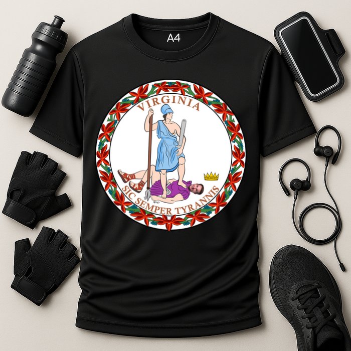 Virginia Sic Semper Tyrannis With Governor Northam Performance Shirt