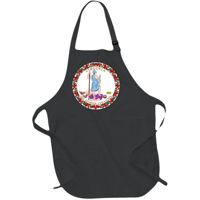 Virginia Sic Semper Tyrannis With Governor Northam Full-Length Apron With Pockets