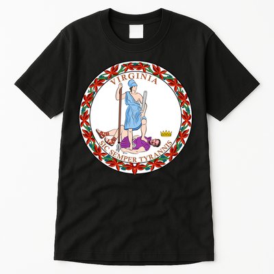 Virginia Sic Semper Tyrannis With Governor Northam Tall T-Shirt