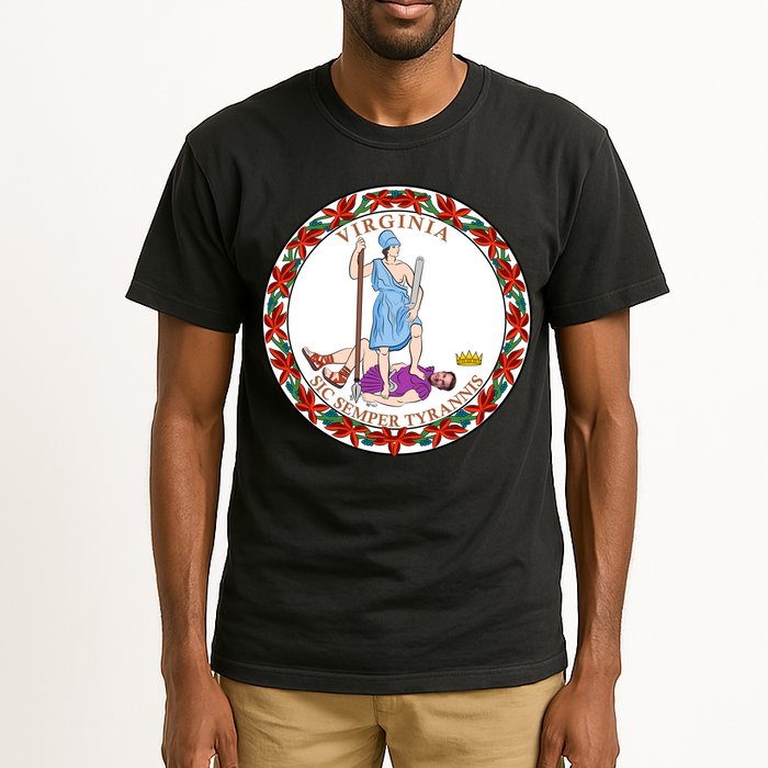 Virginia Sic Semper Tyrannis With Governor Northam Tall T-Shirt