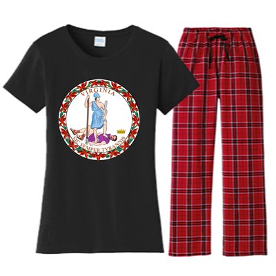 Virginia Sic Semper Tyrannis With Governor Northam Women's Flannel Pajama Set