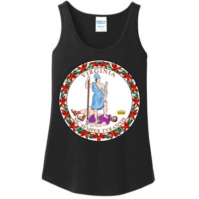 Virginia Sic Semper Tyrannis With Governor Northam Ladies Essential Tank