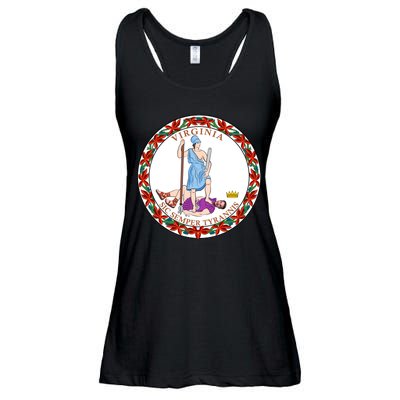 Virginia Sic Semper Tyrannis With Governor Northam Ladies Essential Flowy Tank