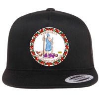 Virginia Sic Semper Tyrannis With Governor Northam Flat Bill Trucker Hat