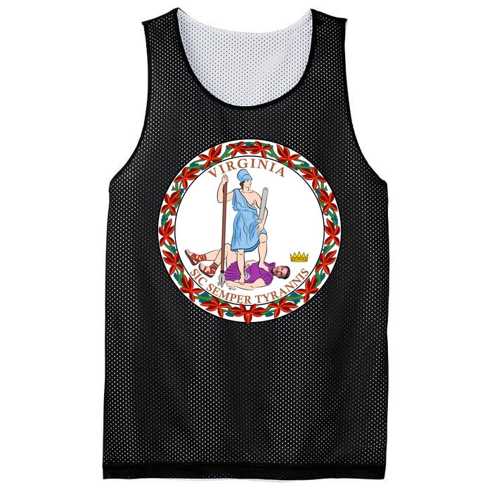 Virginia Sic Semper Tyrannis With Governor Northam Mesh Reversible Basketball Jersey Tank