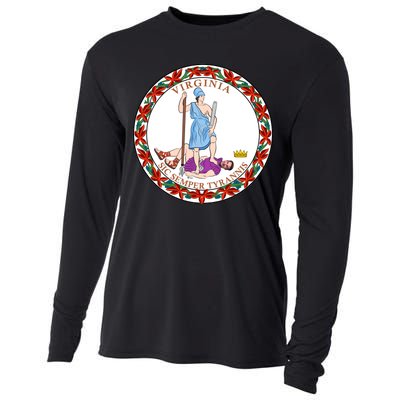 Virginia Sic Semper Tyrannis With Governor Northam Cooling Performance Long Sleeve Crew