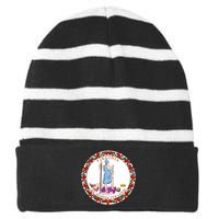 Virginia Sic Semper Tyrannis With Governor Northam Striped Beanie with Solid Band